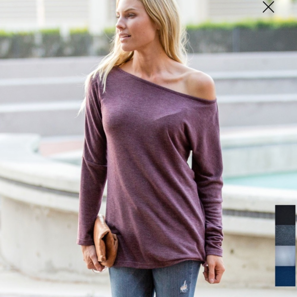 Off the shoulder long sleeve